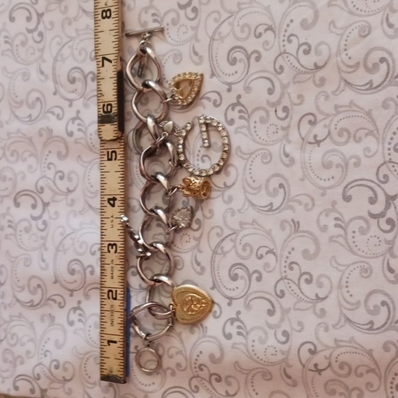 Guess Crystal Gold Crown and Heart Charm Bracelet - Picture 4 of 8